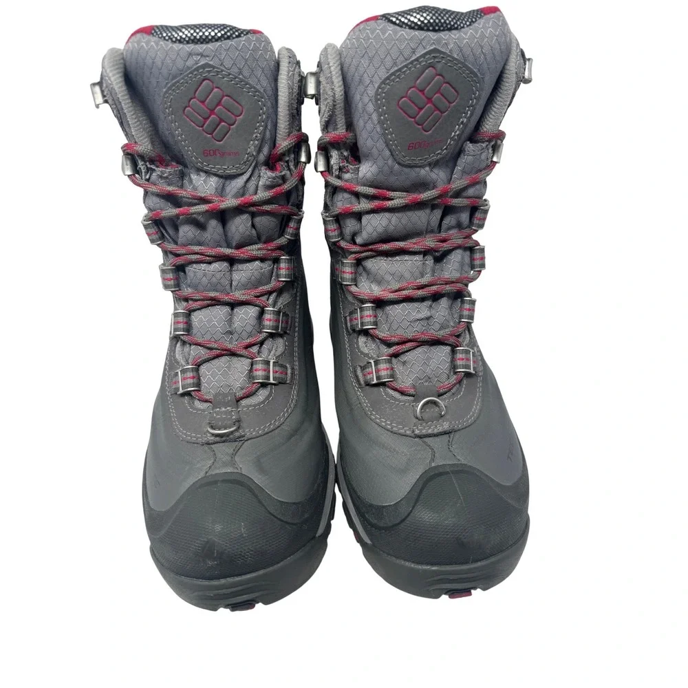 🔥Columbia🩷🩶 Titanium OutDry Waterproof Winter Boots‎ Grey Pink 600g Omni-Heat